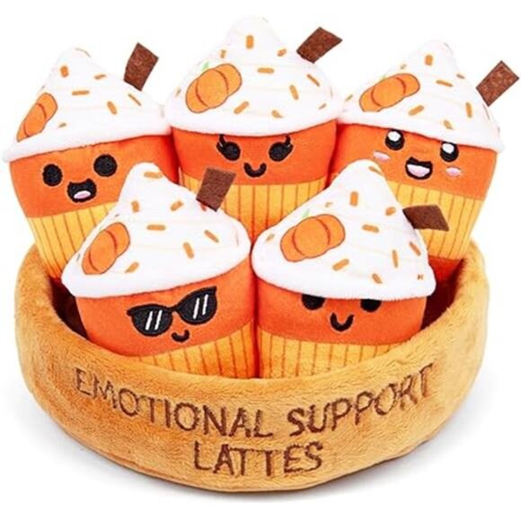 Emotional Support Lattes by Relatable, Fall Plushies Stuffed Animal Toy, - Picture 7 of 7